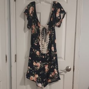 Rue21 Lace-Trimmed Romper